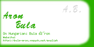 aron bula business card